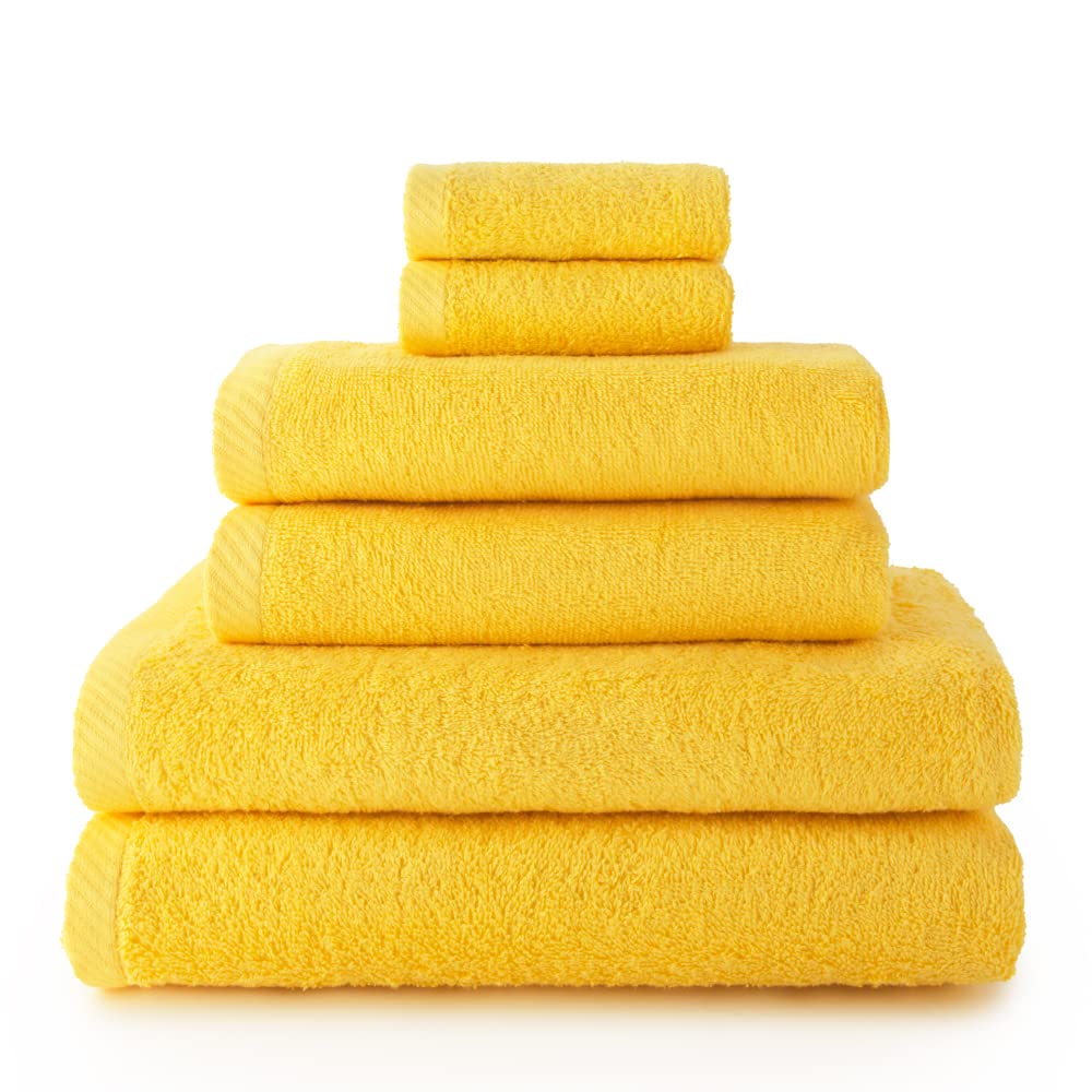 Jolof Store 6-Piece Cotton Towel Set – 500gsm Bath & Hand Towels