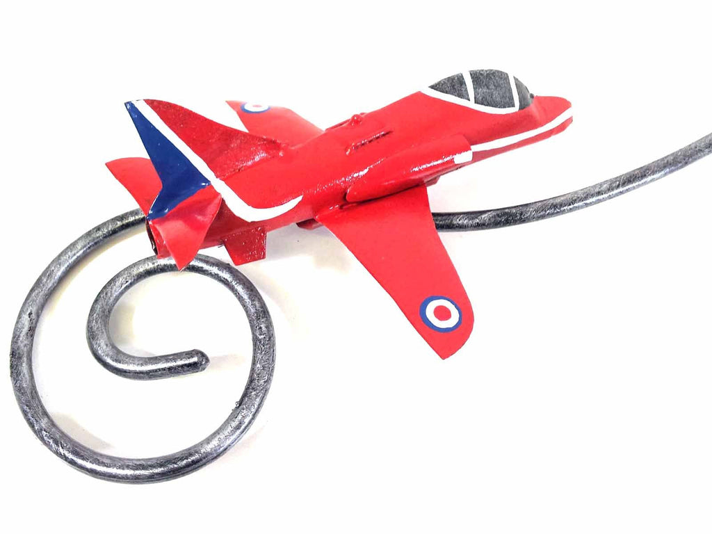 SK Style RAF Red Arrows Metal Wind Spinner - Kinetic Garden Stake