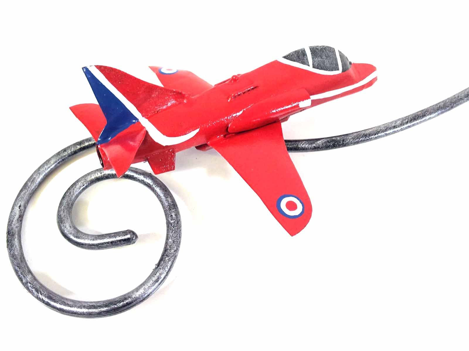 SK Style RAF Red Arrows Metal Wind Spinner - Kinetic Garden Stake
