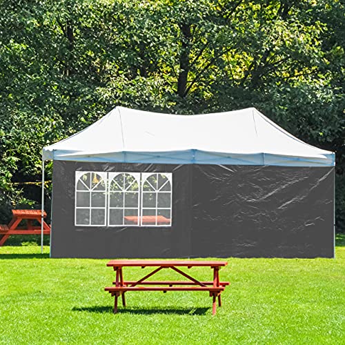 Relaxdays Gazebo Side Walls Set of 2 | 2x3m Waterproof Grey Panels
