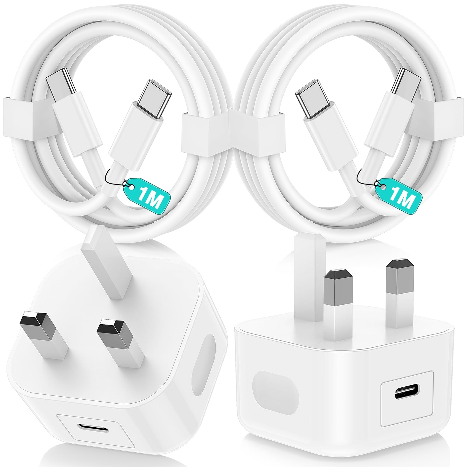 Jolof Store 20W USB C Fast Charger for iPhone 16 15 | MFi Certified 2-Pack