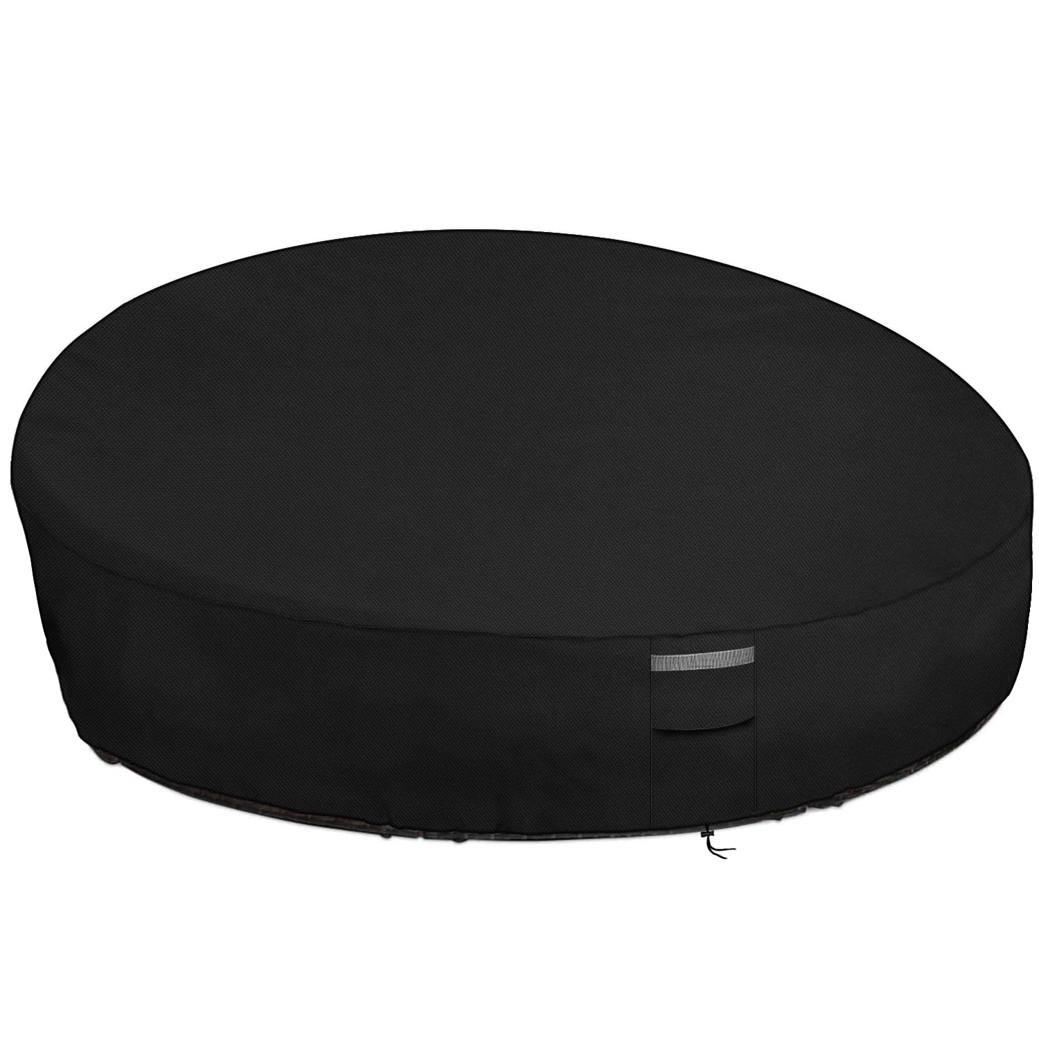Dokon Round Garden Day Bed Cover – Heavy Duty 600D Oxford Fabric, Black