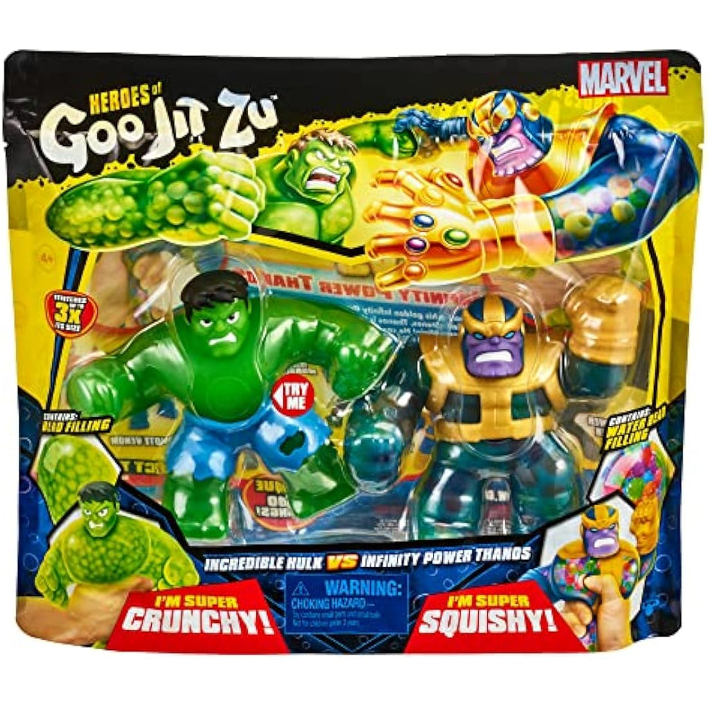 Heroes of Goo Jit Zu Marvel Versus Pack – Hulk vs Thanos Action Figures