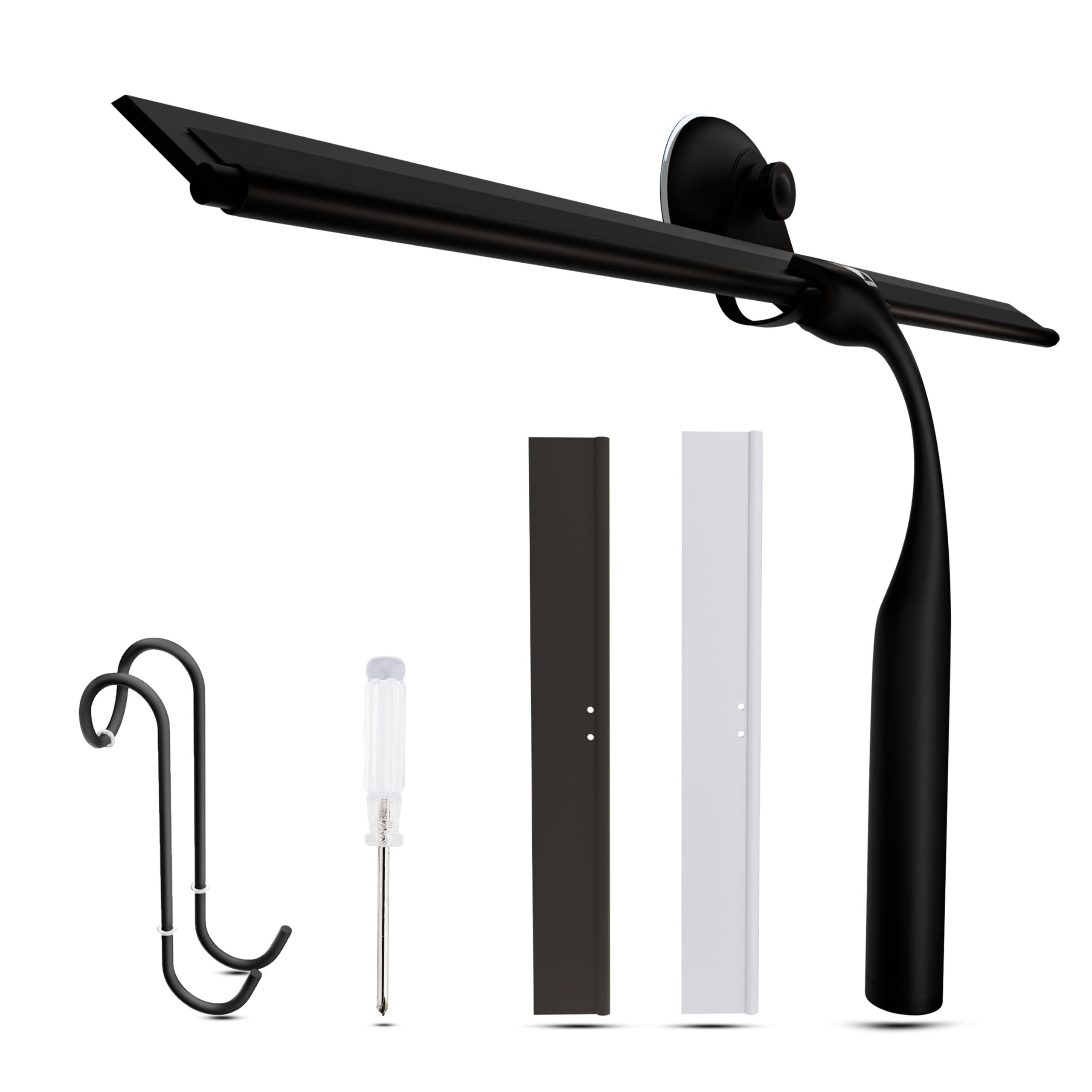 Wunset 35cm Black Shower Squeegee – 6-Piece Stainless Steel Set