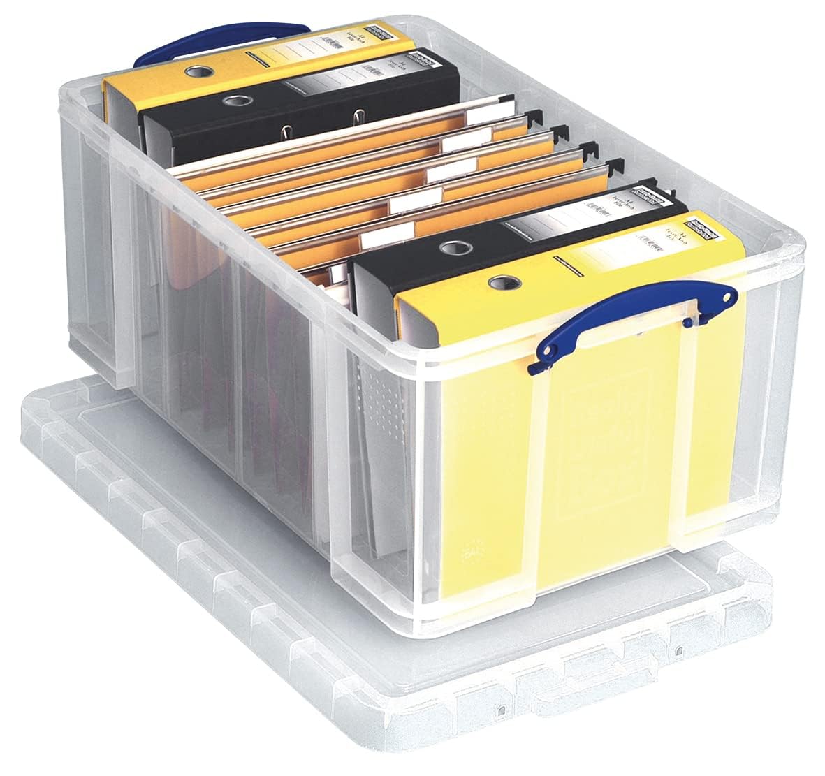 Really Useful Box 64 Litre Clear Plastic Storage Bins | Pack of 2