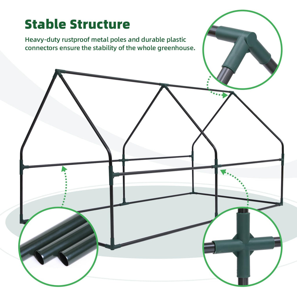Ohuhu Portable Mini Greenhouse | 71x36x36 Waterproof PE Garden Hot House