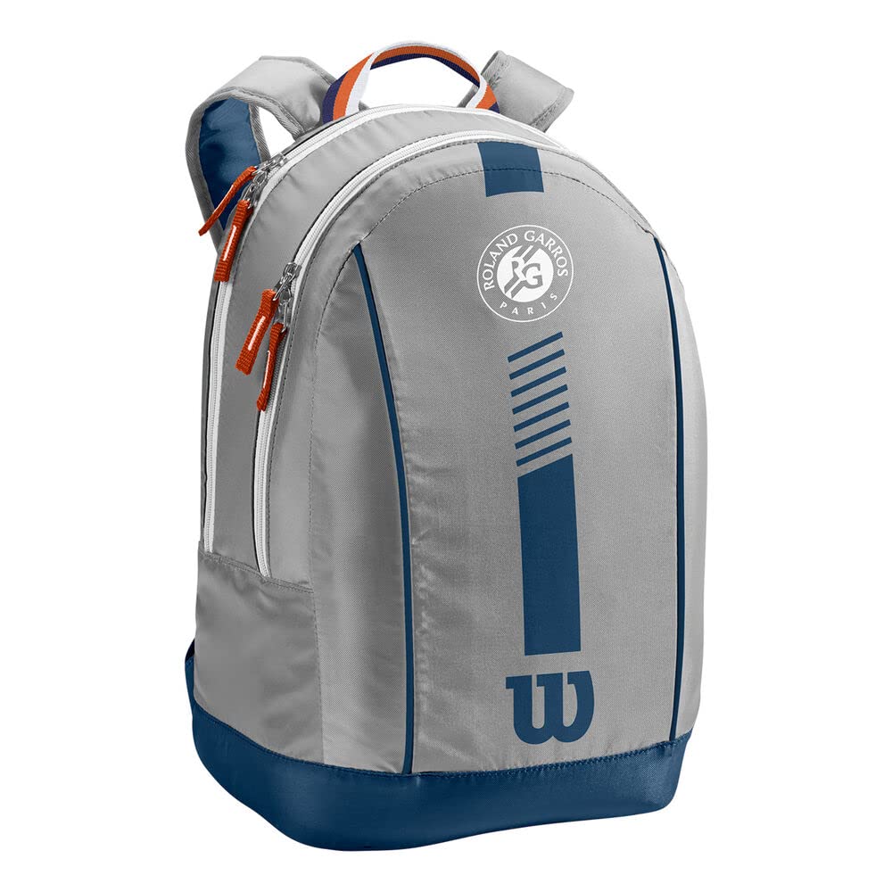 Wilson Roland Garros Youth Tennis Backpack – 2 Racket Bag, Grey