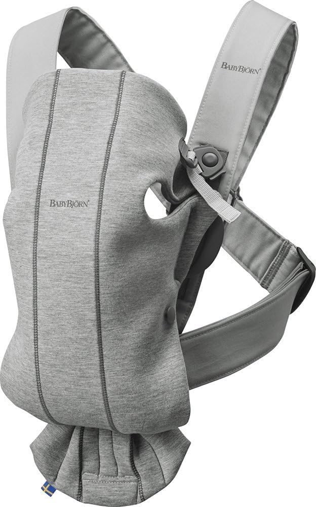 BabyBjörn Baby Carrier Mini | 3D Jersey Ergonomic Newborn Support - Grey
