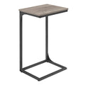 VASAGLE C-Shaped Side Table – Industrial Metal Sofa End Table, Greige