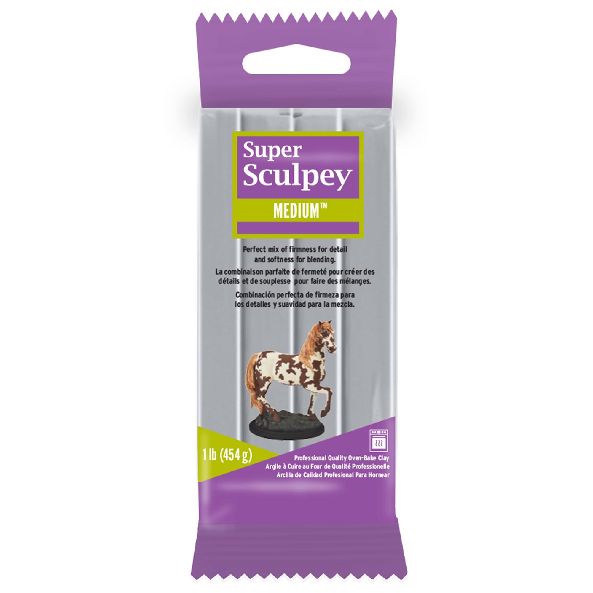 Super Sculpey Medium Blend Polymer Clay – Gray Modeling Clay, 1 lb