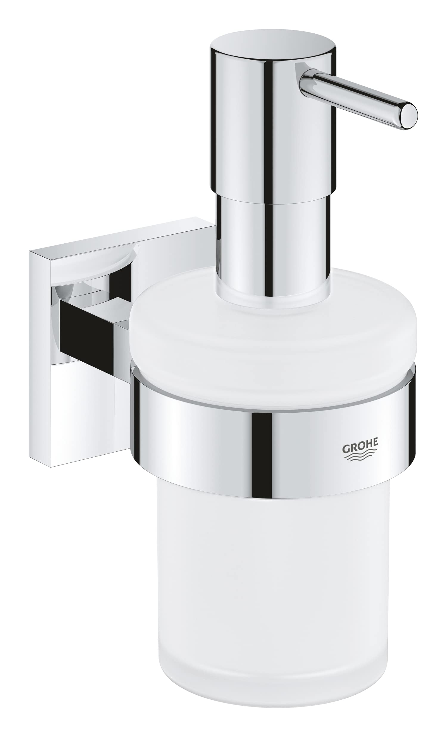 GROHE Start Cube Soap Dispenser | Frosted Glass & Chrome | 160ml