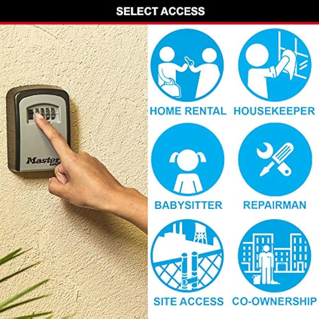 Master Lock Wall Mounted Key Safe – Weatherproof 4-Digit Lock Box