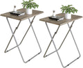 Small Folding Table, Folding Coffee Tables, Side Table 2 Set, TV Tray Table