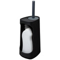 Tiger Tess Freestanding Toilet Brush Holder with Storage - Black