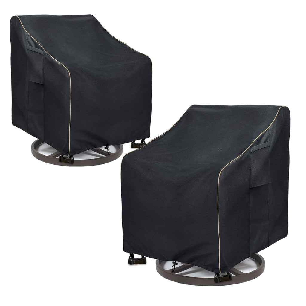 LSongSKY Waterproof Swivel Patio Lounge Chair Covers, 2 Pack – 600D Oxford