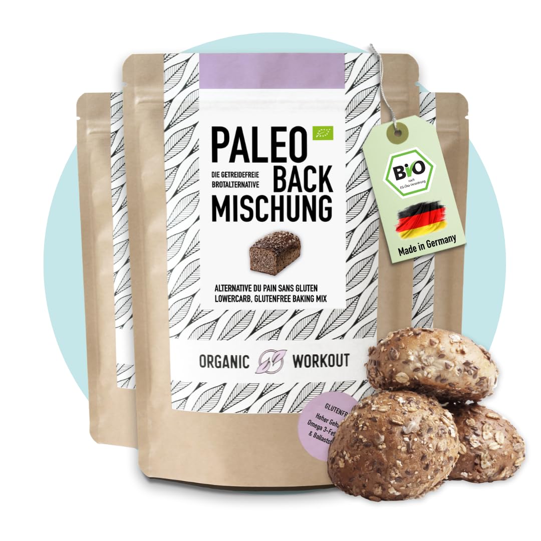 Organic Workout Paleo Bread Baking Mix – Gluten-Free & Low Carb (3x300g)