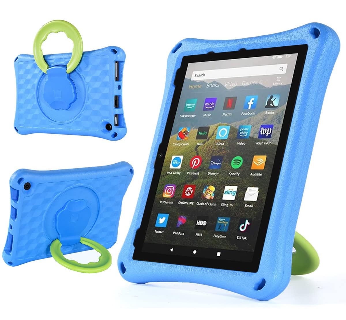 ODQQDO Fire HD 10 Case (13th Gen, 2023/2024) - EVA Shockproof Blue