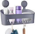 Uten Shower Shelf – No Drilling Suction Cup Plastic Basket in Grey