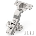 Furniware 10 Pack Inset Soft Close Concealed Cabinet Hinges - Satin Nickel
