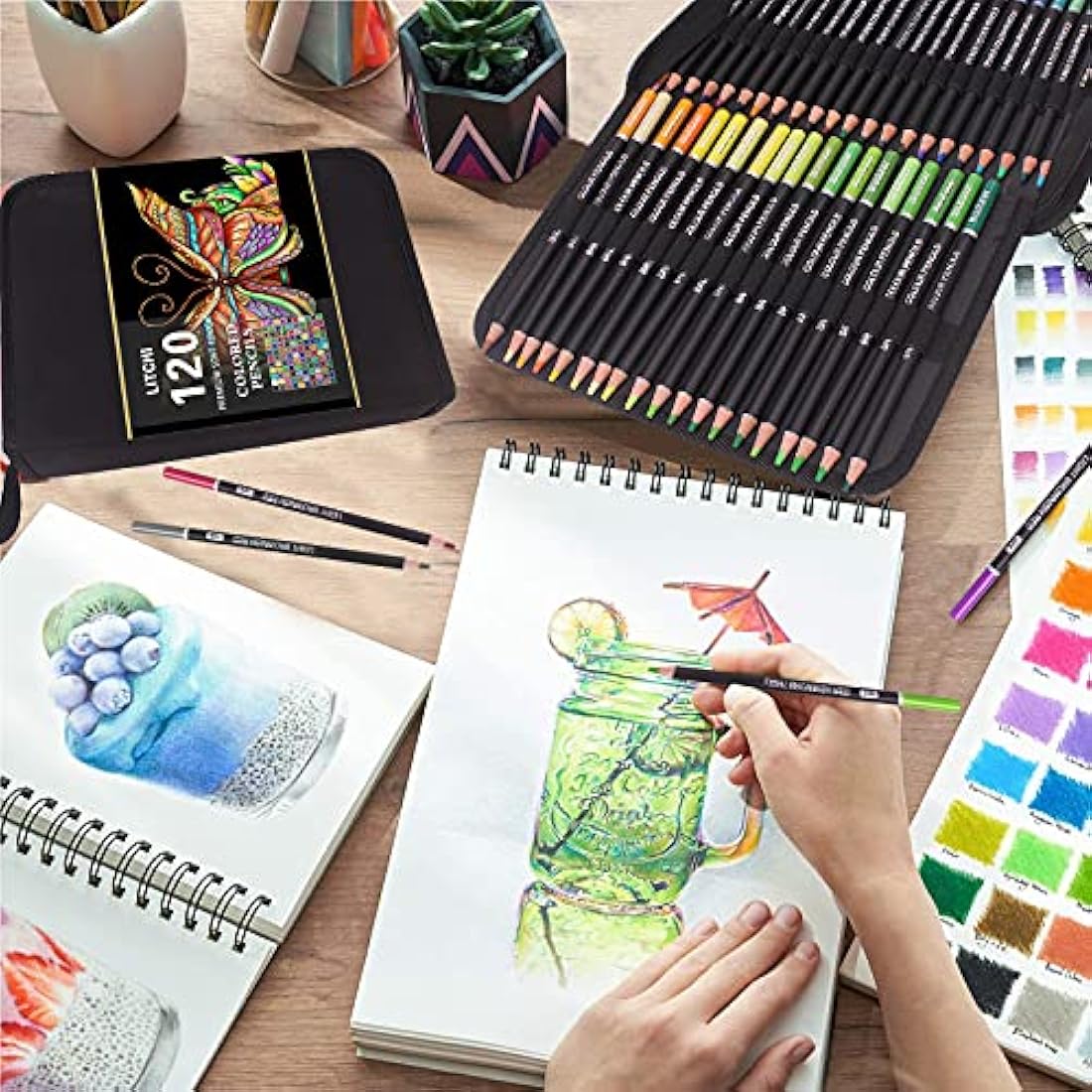 Jolof Store 120 Colored Pencils Set | Professional Art Drawing Kit
