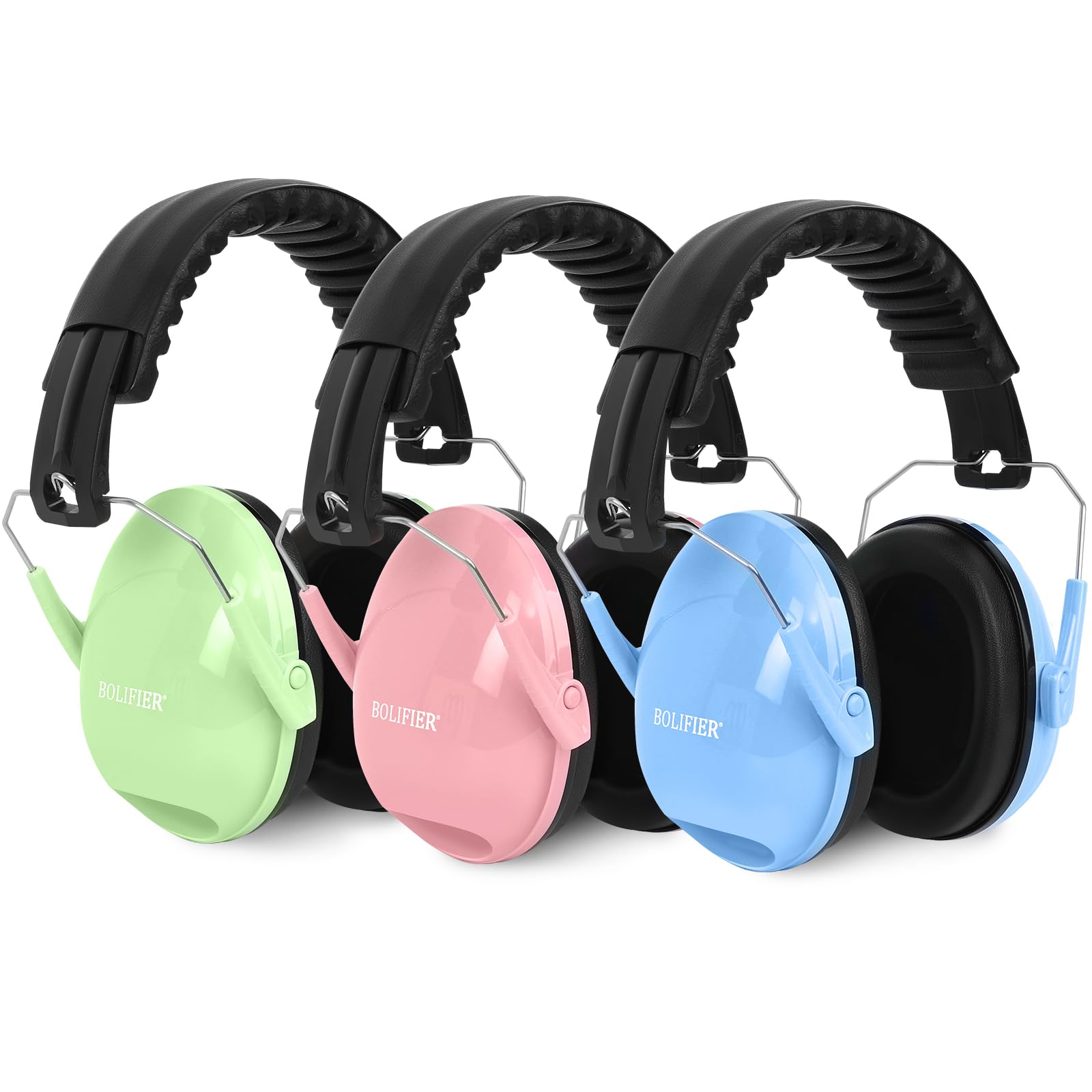 BOLIFIER Kids Ear Defenders – 3 Pack Noise Reduction Safety Earmuffs