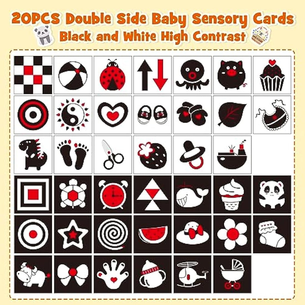 Black and White Sensory Toys – Montessori Baby Gift Set