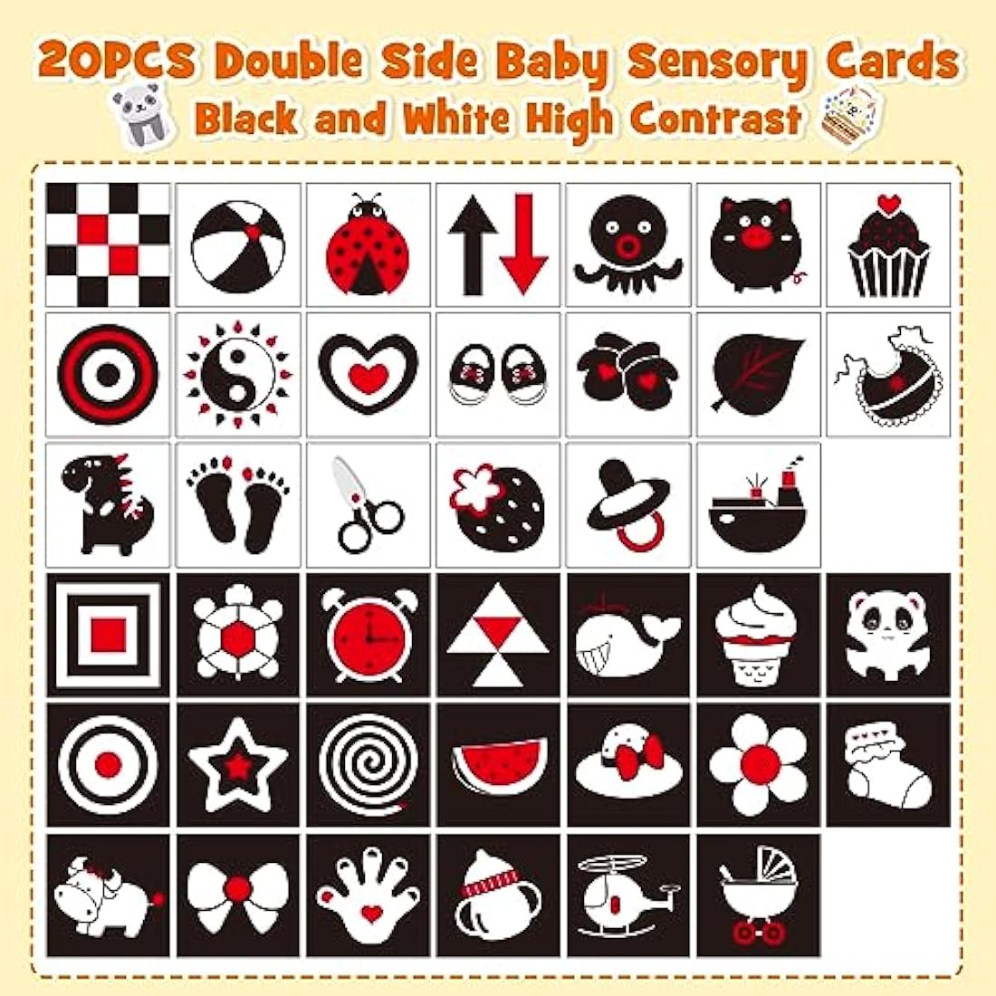 Black and White Sensory Toys – Montessori Baby Gift Set
