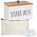 Wooden Tampon Holder – 3-Compartment Bathroom Storage Box