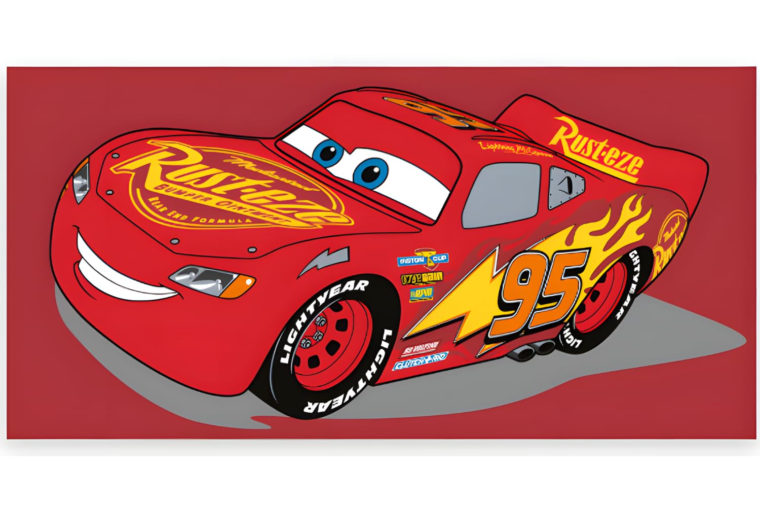 Disney Cars Lightning McQueen Kids Beach & Bath Towel - 100% Cotton