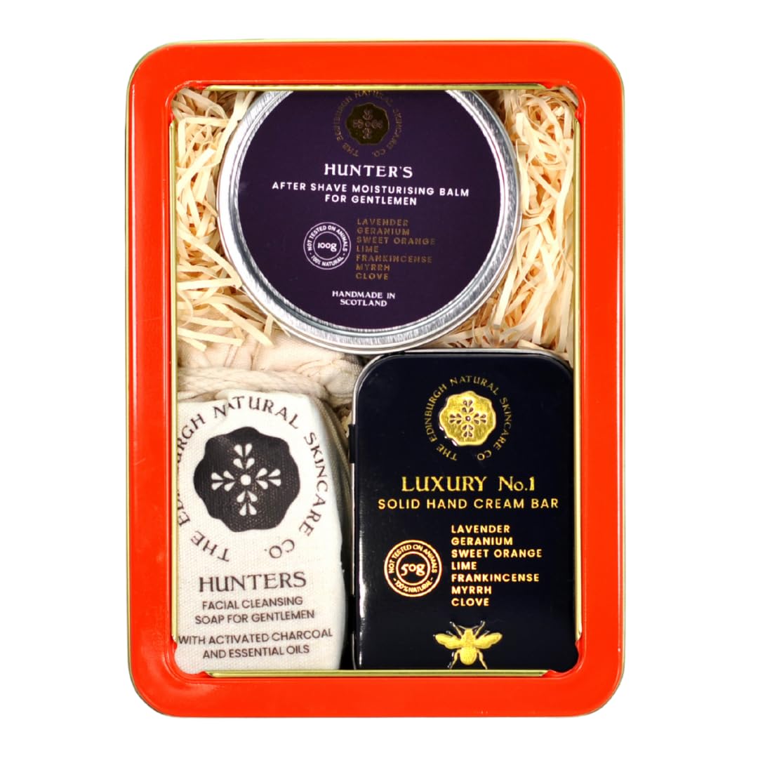 Edinburgh Natural Skincare Men's Luxury Gift Box – 3-Piece Grooming Set
