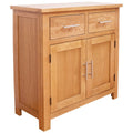 Aurotrice OAK Small Sideboard Living Room Storage 2 Doors 2 Drawers Mini Sideboard Natural