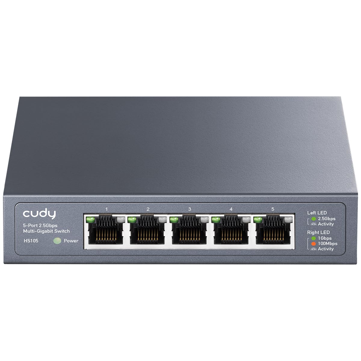 Cudy HS105 5-Port 2.5Gbps Multi-Gigabit Ethernet Switch | Fanless