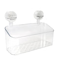Gzsekken Clear Plastic Shower Caddy – No-Drill Suction Wall Mount Shelf