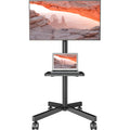 AX WABER Mobile TV Stand with Wheels | Rolling Cart for 23-60 Inch TVs