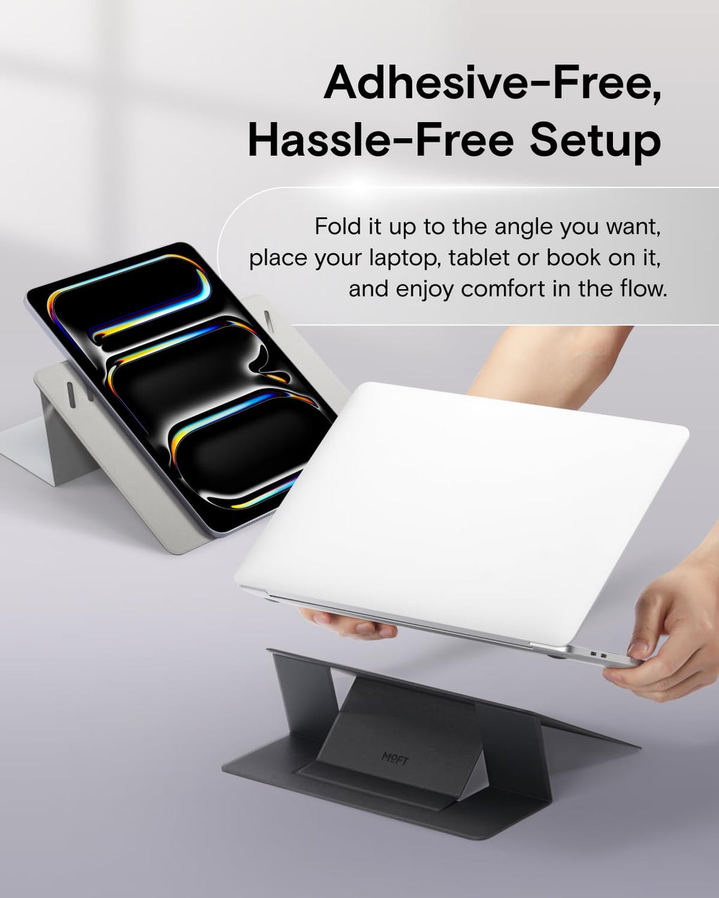 MOFT Laptop Stand for Desk, Non-Adhesive Laptop Stand with 2 Adjustable Viewing Angles - image 3