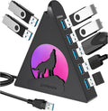 JoyReken 7-Port USB 3.0 Hub – Vertical Extension with 2ft Long Cable