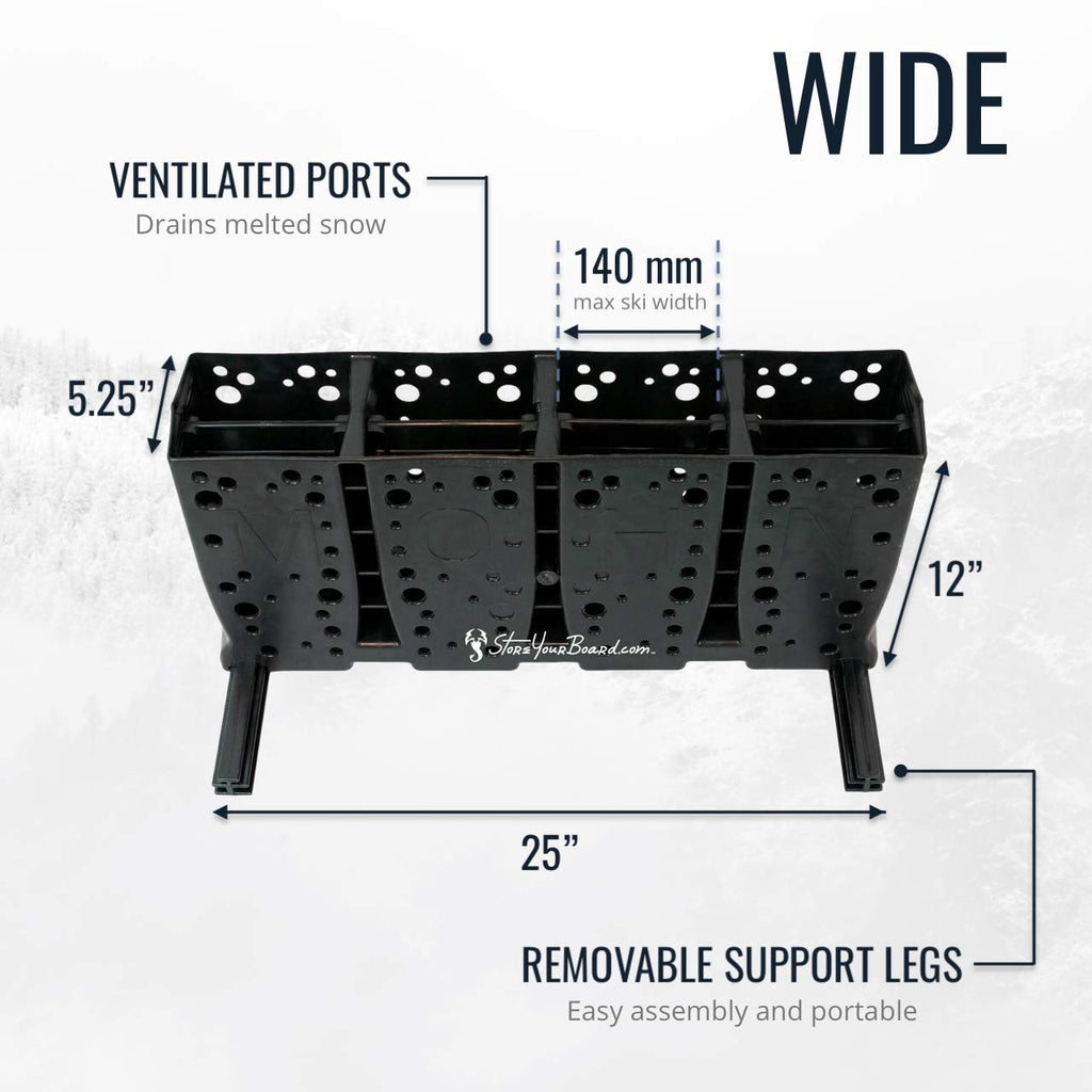 StoreYourBoard Freestanding Ski Storage Rack | 4 Pair Floor Mount