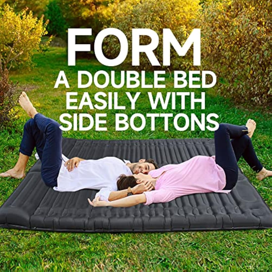 BLUEVER 14cm Self-Inflating Camping Mattress | Waterproof Sleeping Pad