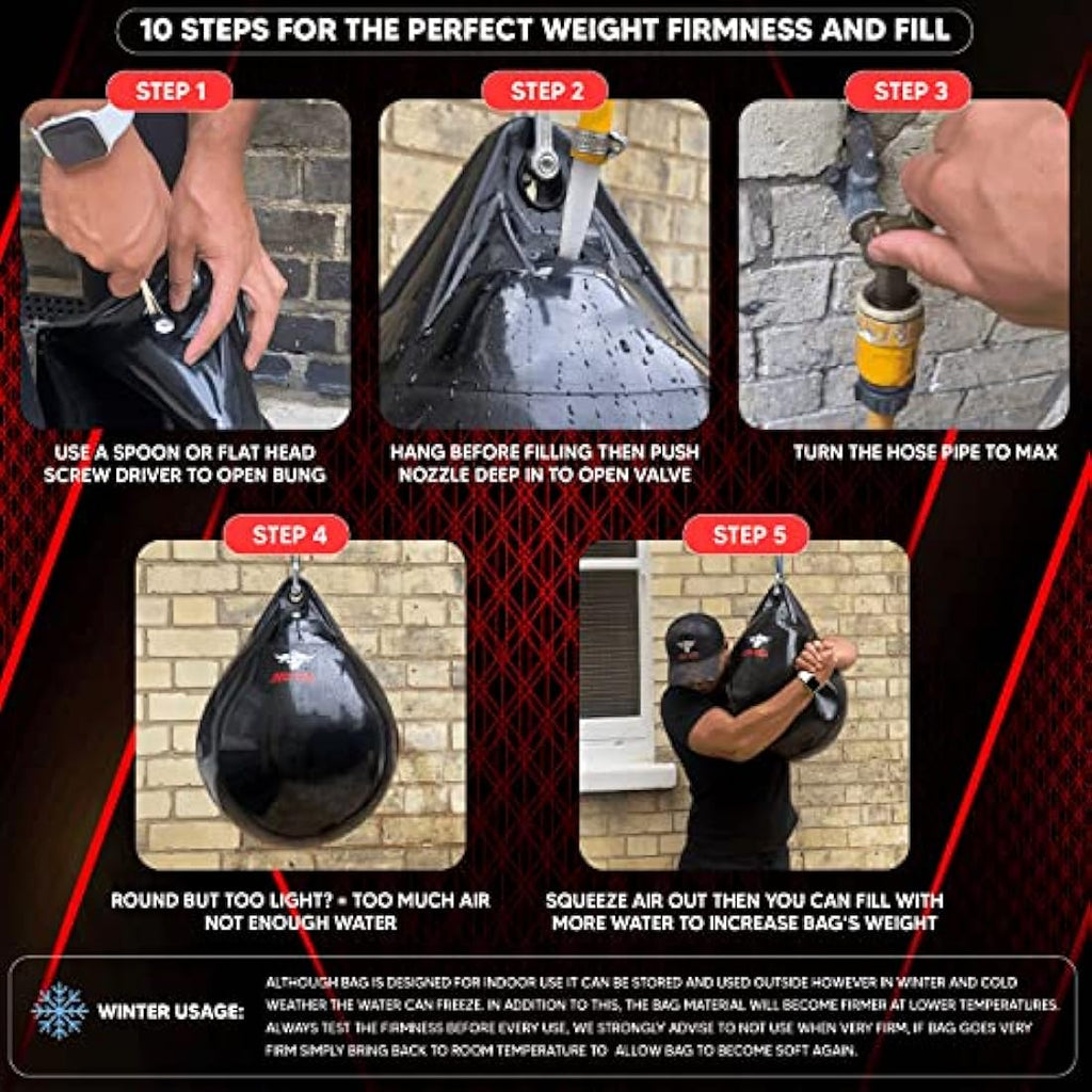 Bull Doza Fight Wear Water Punch Bag – Heavy Duty Vinyl Boxing Bag