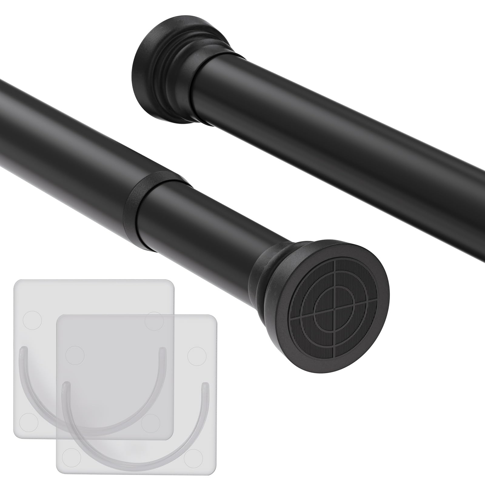 GOOWIN Extendable Shower Curtain Pole | 80-127cm Rust-Resistant Tension Rod