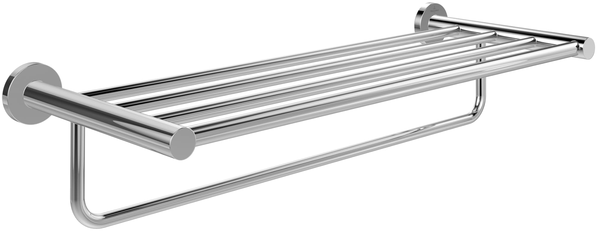 Villeroy & Boch Elements Tender Round Chrome Towel Rack with Shelf
