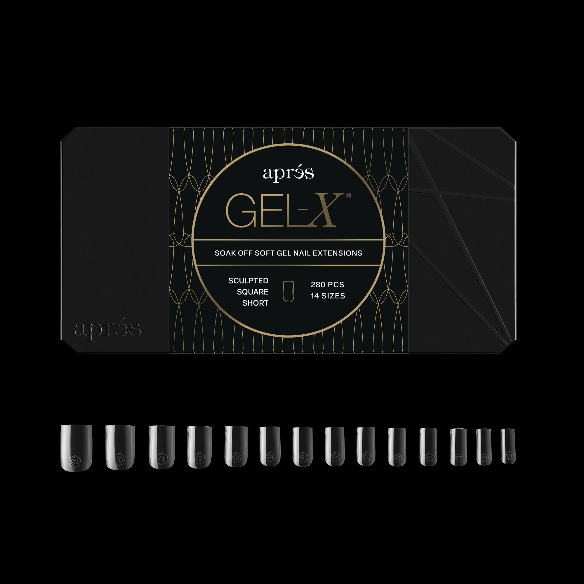 Apres Gel-X Sculpted Square Short Nail Tips - 280 Soft Gel Tips
