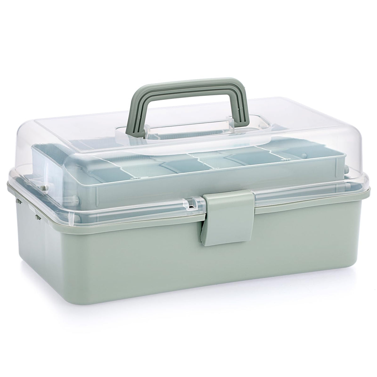 IGNPION 3 Tiers Craft Stackable Storage Box，Plastic Tool Dividers Organiser - image 1