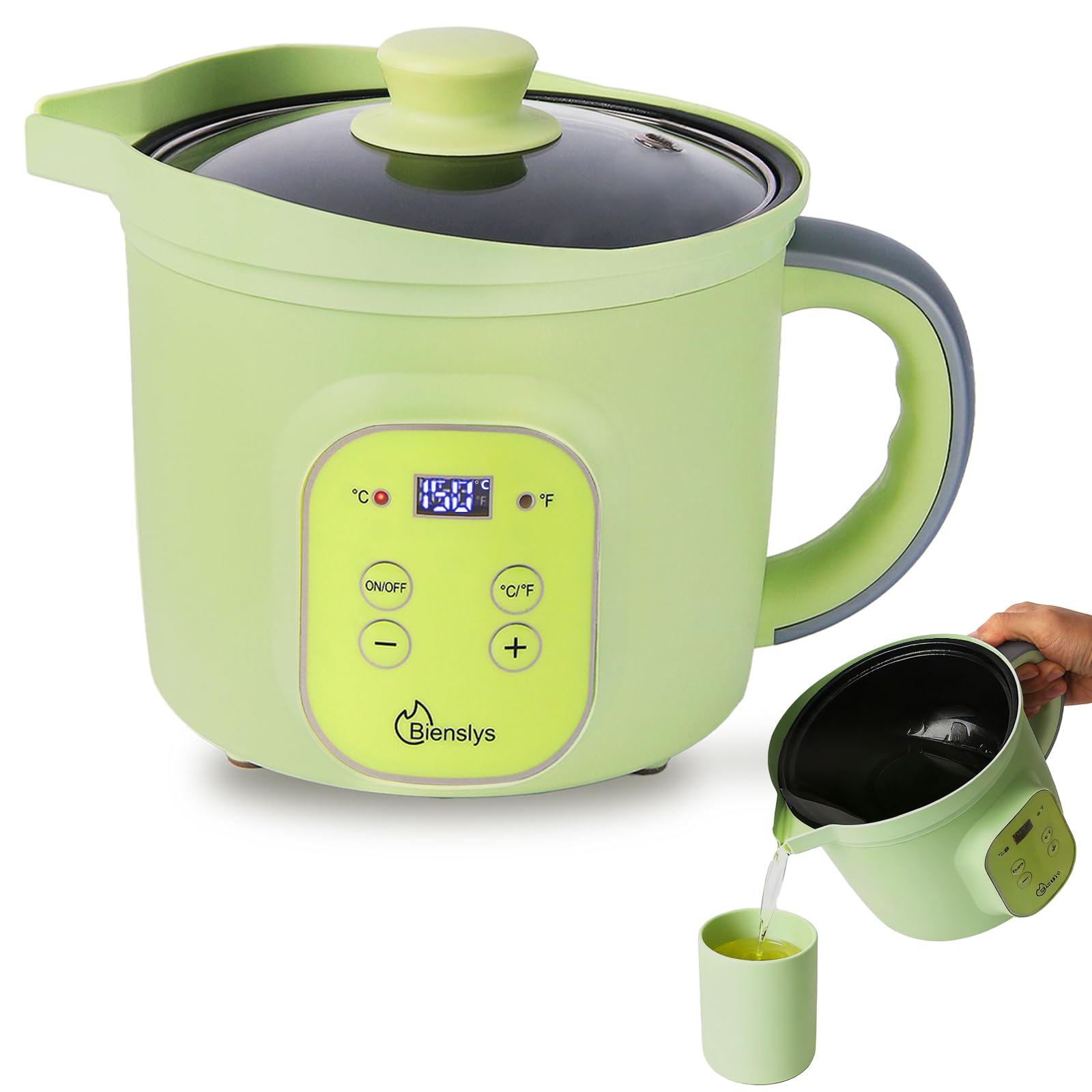 Bienslys Electric Wax Melter | 1.5L Non-Stick Pot for Candle Making