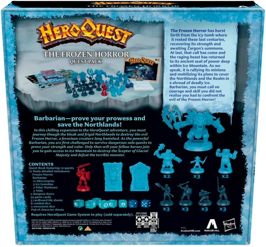 HeroQuest The Frozen Horror Quest Pack – Avalon Hill Expansion Game
