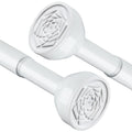 Stainless Steel Tension Shower Curtain Rod, 83-168cm, White