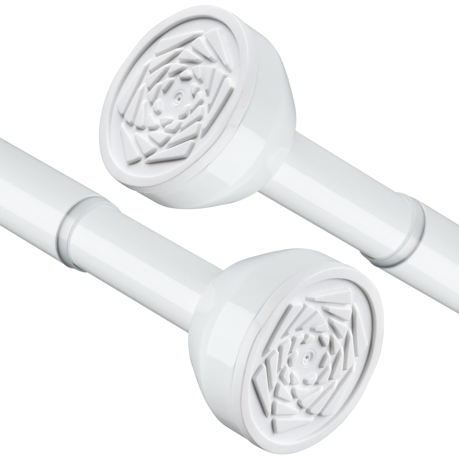 Stainless Steel Tension Shower Curtain Rod, 83-168cm, White
