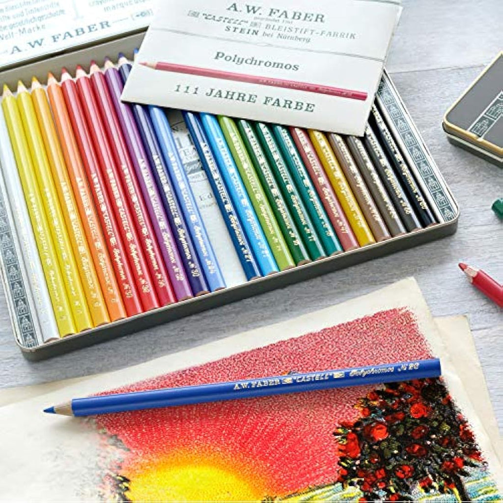 Faber-Castell Polychromos Artists' Pencils – 111th Anniversary Tin of 24