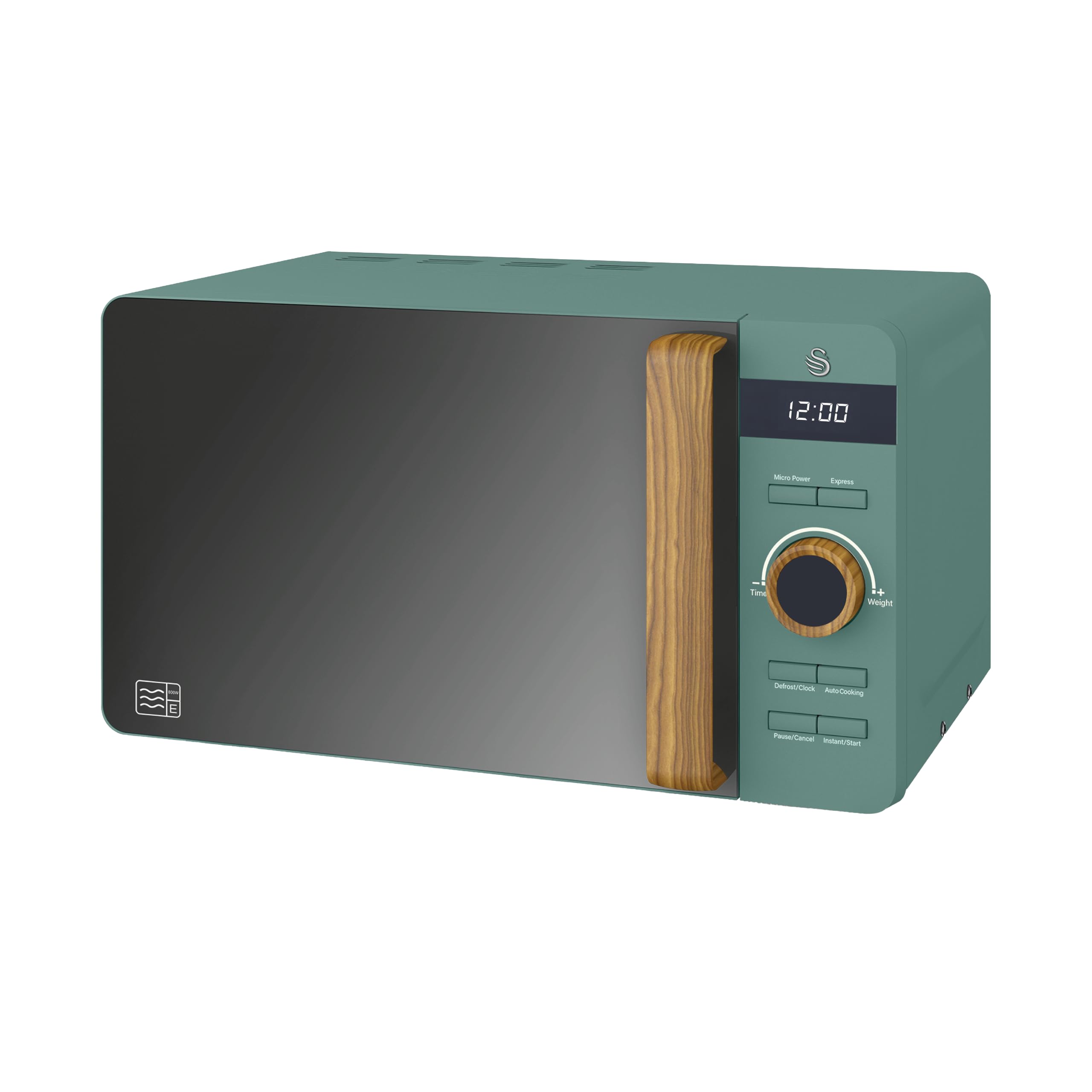 Swan Nordic 20L Digital Microwave – 800W Green Kitchen Appliance