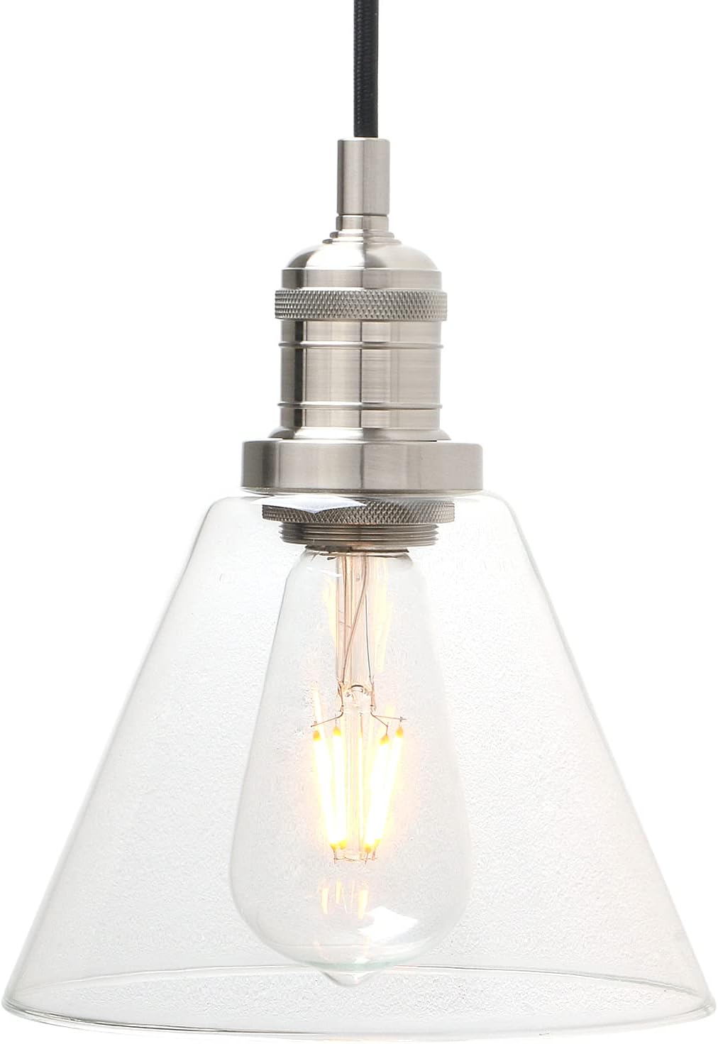 Phansthy Industrial 3-Light Pendant Light | Adjustable Glass Ceiling Lamp
